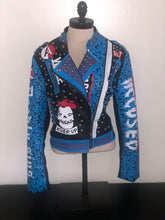 Load image into Gallery viewer, Azalea Wang Blueworld Graphic Moto Jacket