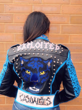Load image into Gallery viewer, Azalea Wang Blueworld Graphic Moto Jacket