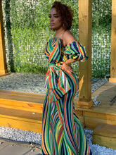Load image into Gallery viewer, Off Shoulder Print Maxi Dress
