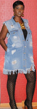 Load image into Gallery viewer, Distressed Denim Vest
