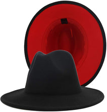Load image into Gallery viewer, Wide Brim Jazz Fedora Hat
