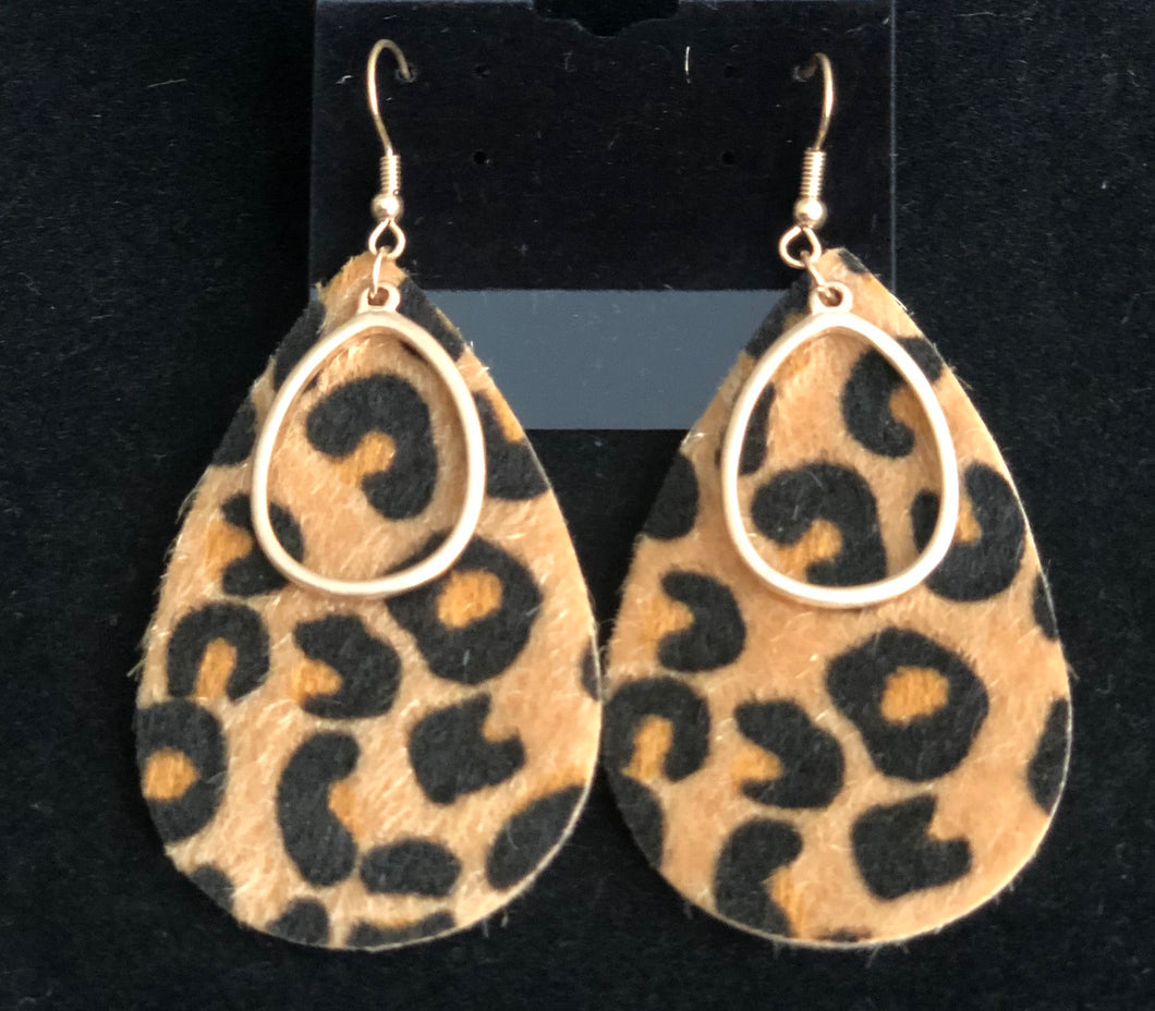 Leopard Charm Earrings.