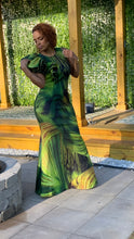 Load image into Gallery viewer, Ruffle Sleeve Print Maxi Dress
